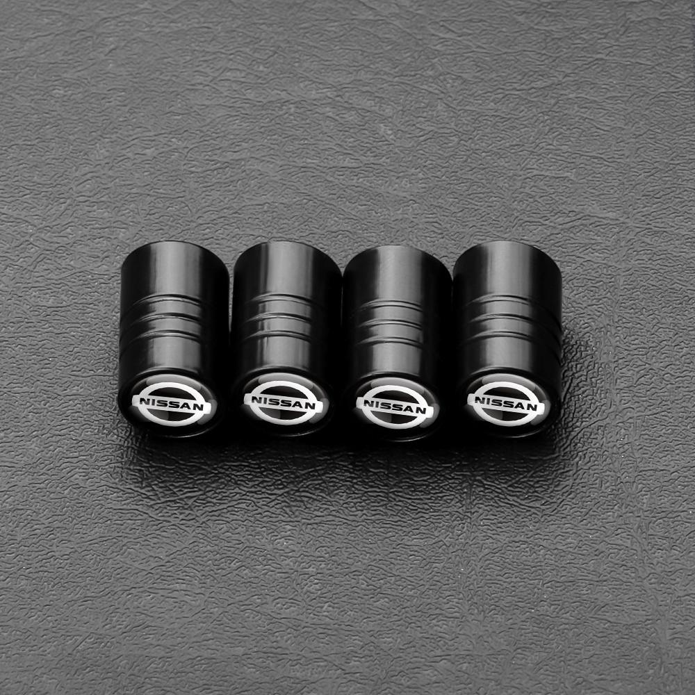 4Pcs Metal Car Badges Wheel Tire Valve Caps Covers Auto P Accessories For Nissan Nismo X-Trail Almera Qashqai Juke V36 Note Sylphy