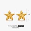 Stainless Steel Five-Pointed Star Stud Earrings for Women Classic Gold Silver Mixed Color Earrings Jewelry Accessories Gifts