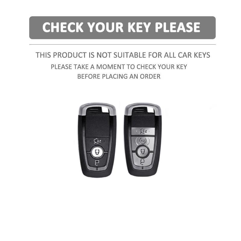 Zinc Alloy Auto Key Fob Cover Case Housing Remote Fit For Ford Edge Fusion Mustang Explorer F150 F250 F350 Ecosport Protector Mount Keyless