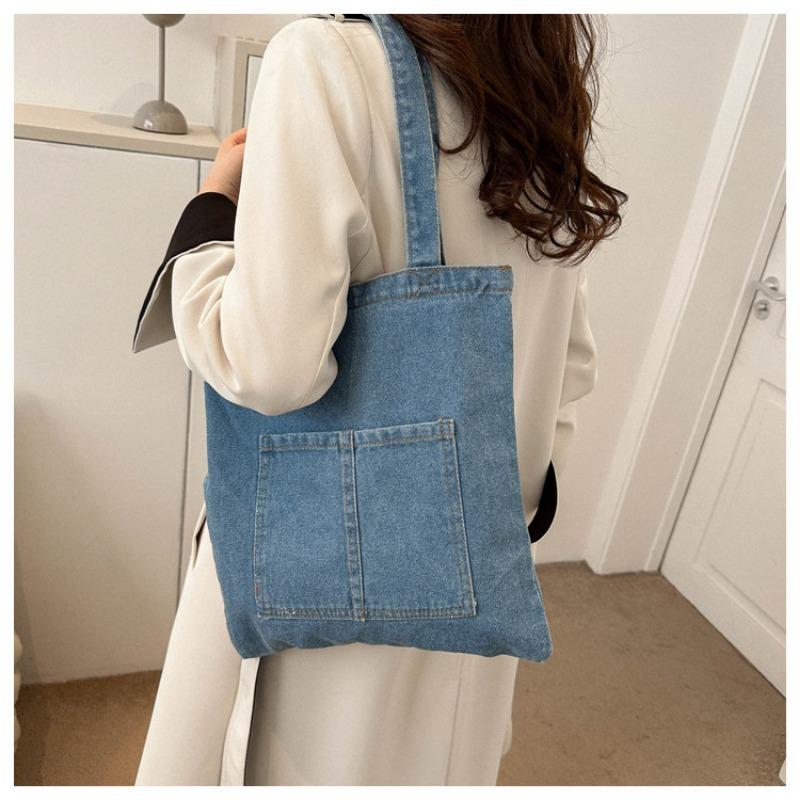 Denim Large Capacity Hundred Shoulder Armpit Bag New Casual Bag Tote Bag