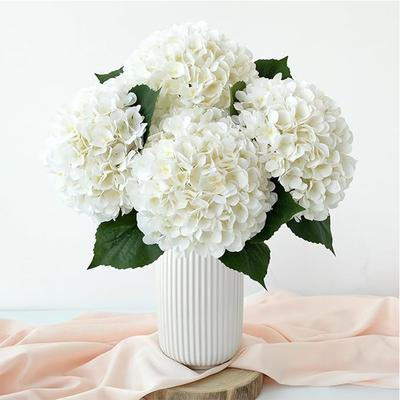 1Pcs 39cm White Artificial Hydrangea Flowers Bouquet for Home Room Wedding Decoration Table Flower Arrangement Decoration