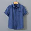 Men's Short Sleeve Linen Shirt - Retro Casual Summer Style