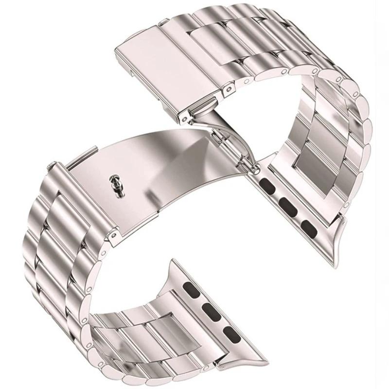 Metal Strap for Apple Watch Band 45mm 41mm 44mm 40mm 46mm 42mm Stainless Steel Wristband iWatch 11 10 9 8 7 6 5 4 SE Ultra 49mm