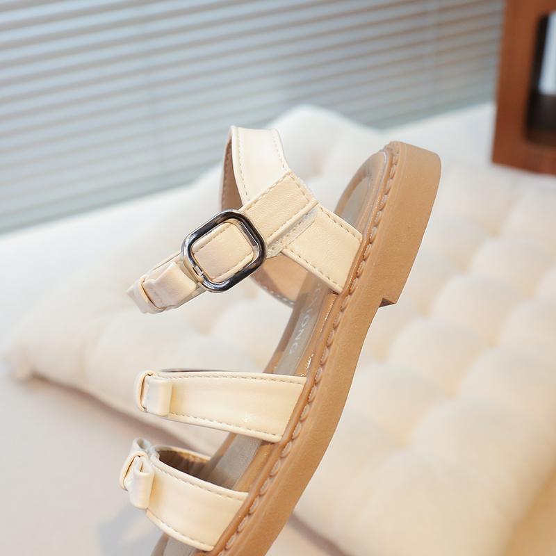 2025 Summer New Kids Sandals for Girls Non-slip Soft Sole Toddler Gladiator Beach Shoes with Cute Bowknot Princess Party Wedding