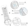 Men's Portable Soft Rubber Masturbation Cup - Simulated Oral Sex Trainer Flashlight.