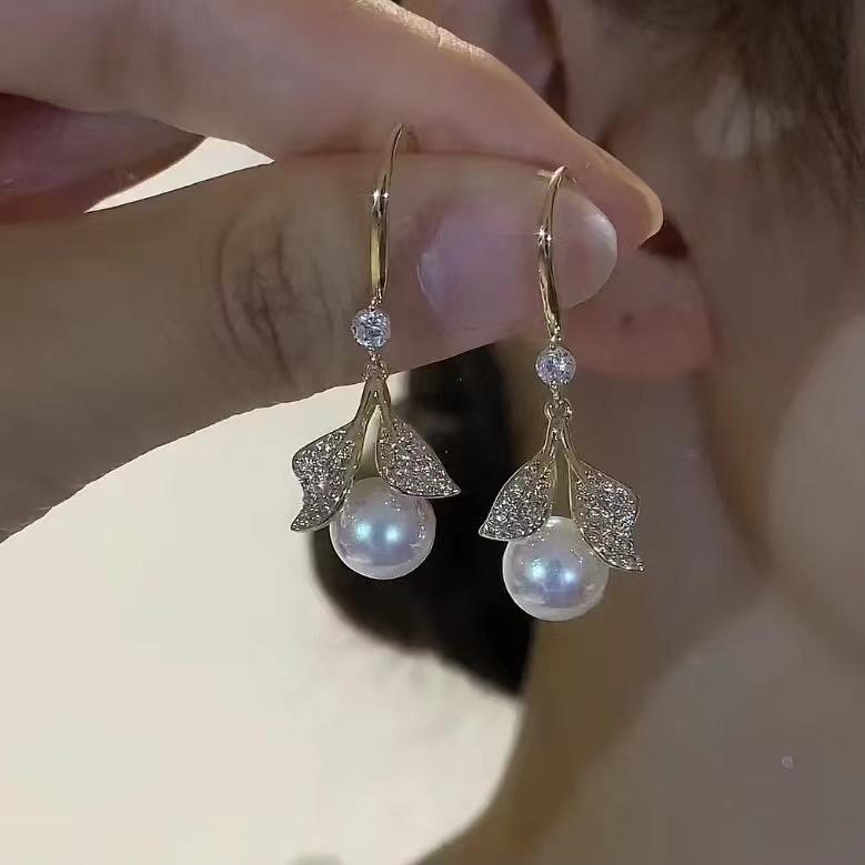 Ohrringe mit Friedensschnalle im antiken Stil, einfache und vielseitige leichte Luxus-Ohrringe im Palaststil, Hanfu-Cheongsam-Zubehör