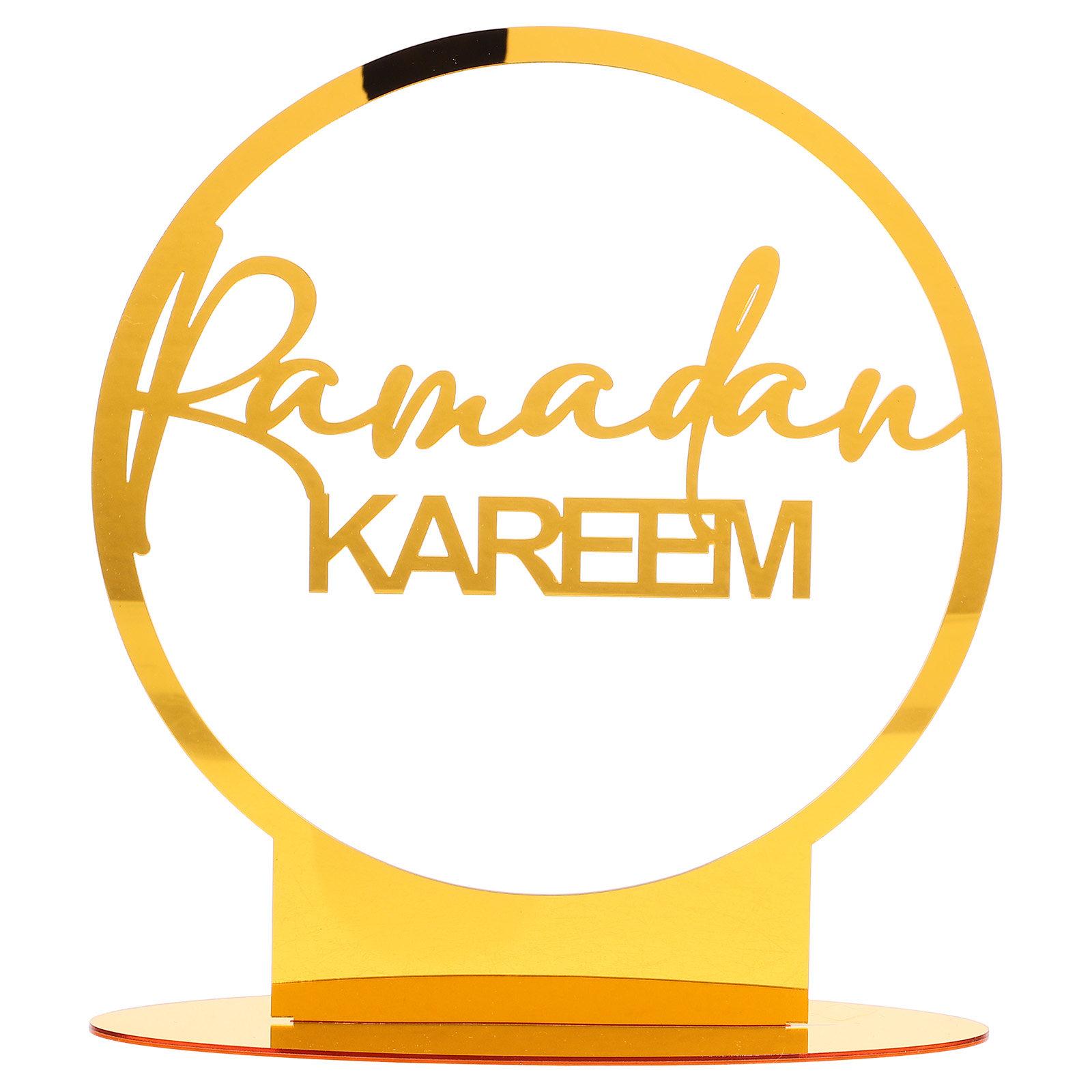 Eid Mubarak Moon Ornament Ramadan Mubarak Acrylic Eid Decorations for Home Tabletop Party Ramadan Moon Decor Islamic Decor China Mainland