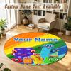 Round Rug Custom NameNumberblock Pattern Non Slip Carpet Home Floor Decor