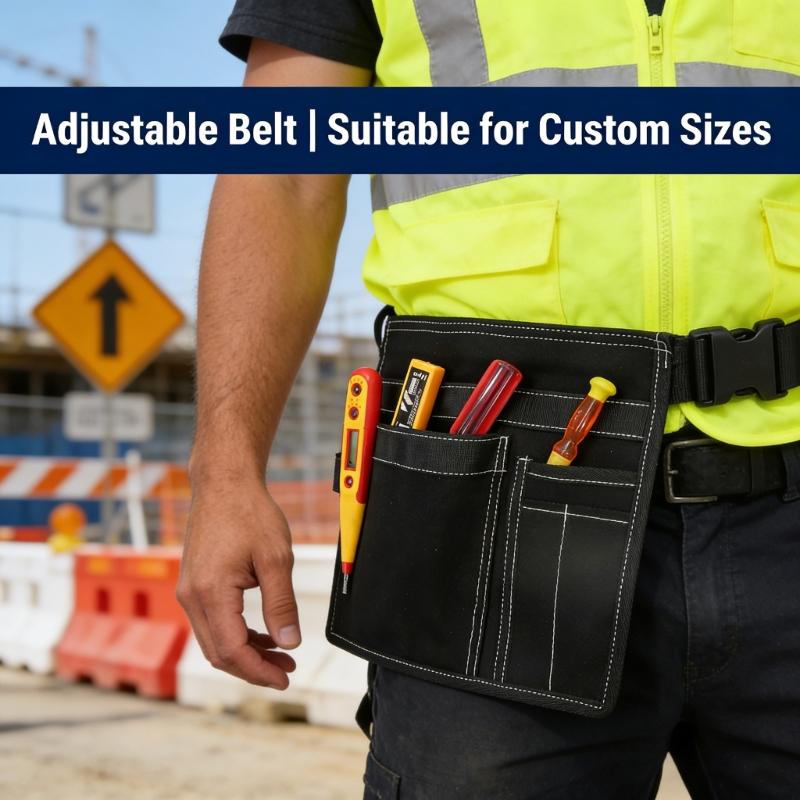 Heavy Duty Adjustable Tool Belt Bag With Multiple Pockets Tool Pouch For Electricians Carpenters Construction Workers