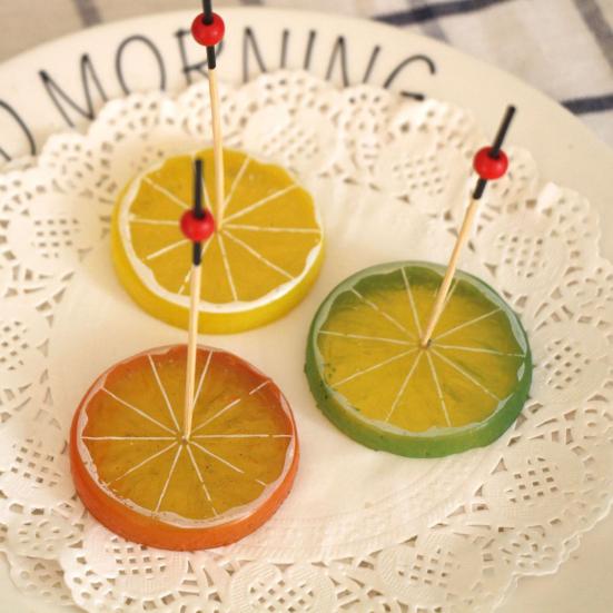 100Pcs/Bag Bamboo Stick Anti-crack Food Grade Smooth Wooden Bead Design Disposable Food Stick for Kitchen