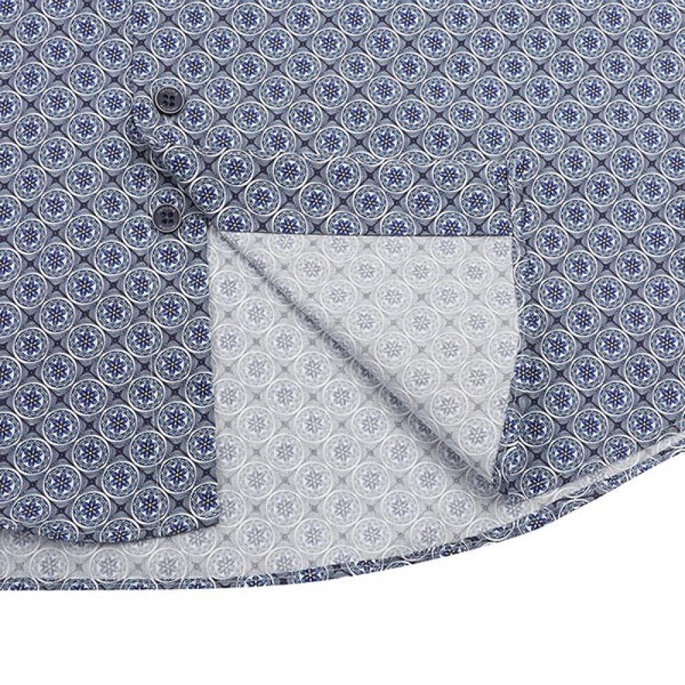 Renoma Classic Shirt Oriental Print Rnssg1040 Bu