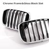Glossy Black Front Kidney Grille Single & Double Slat Racing Grill for BMW G01 X3 G02 X4 Pre-Facelift 2017-2022 Direct