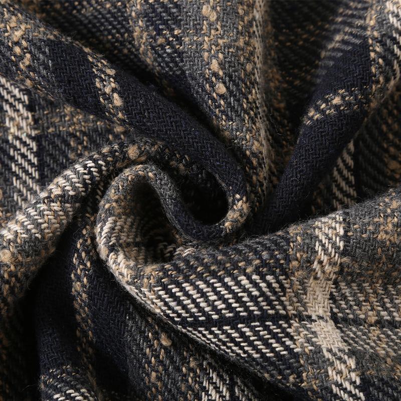 Men's Plus Size Plaid Flannel Shirt Lapel Collar Oversized Shacket 4XL‑10XL