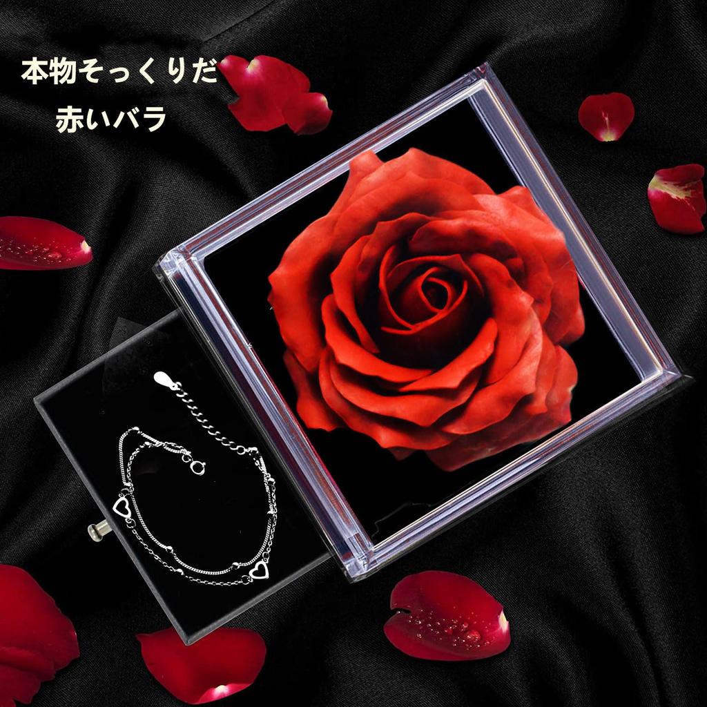 Bracelet for Soap Flower Silver 925 Popular Pure Artificial Dried Rose Message Card Wedding Popular White Female Retirement White Day Return Entrance