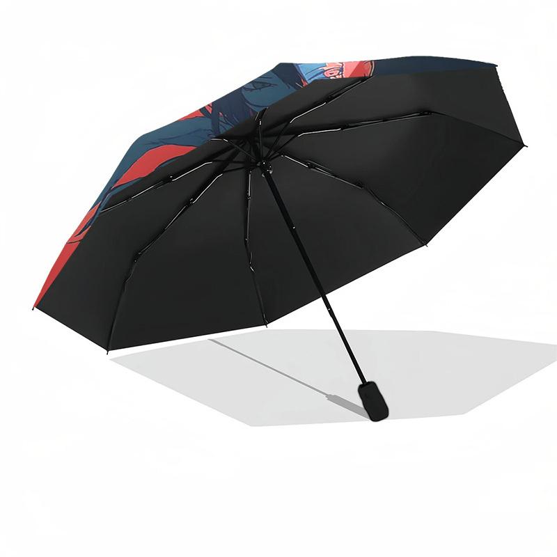 1pc Outdoor Umbrella with Anime Character Design - Automatic Opening/Closing, Portable 3-Fold Design, 8-Rib Iron Frame - Perfect Gift for Fans, Travel