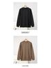 Women's Heavyweight Fleece Stand-Up Collar Sweatshirt - High-Elasticity, Warm, Loose Fit Base Layer for Autumn/Winter