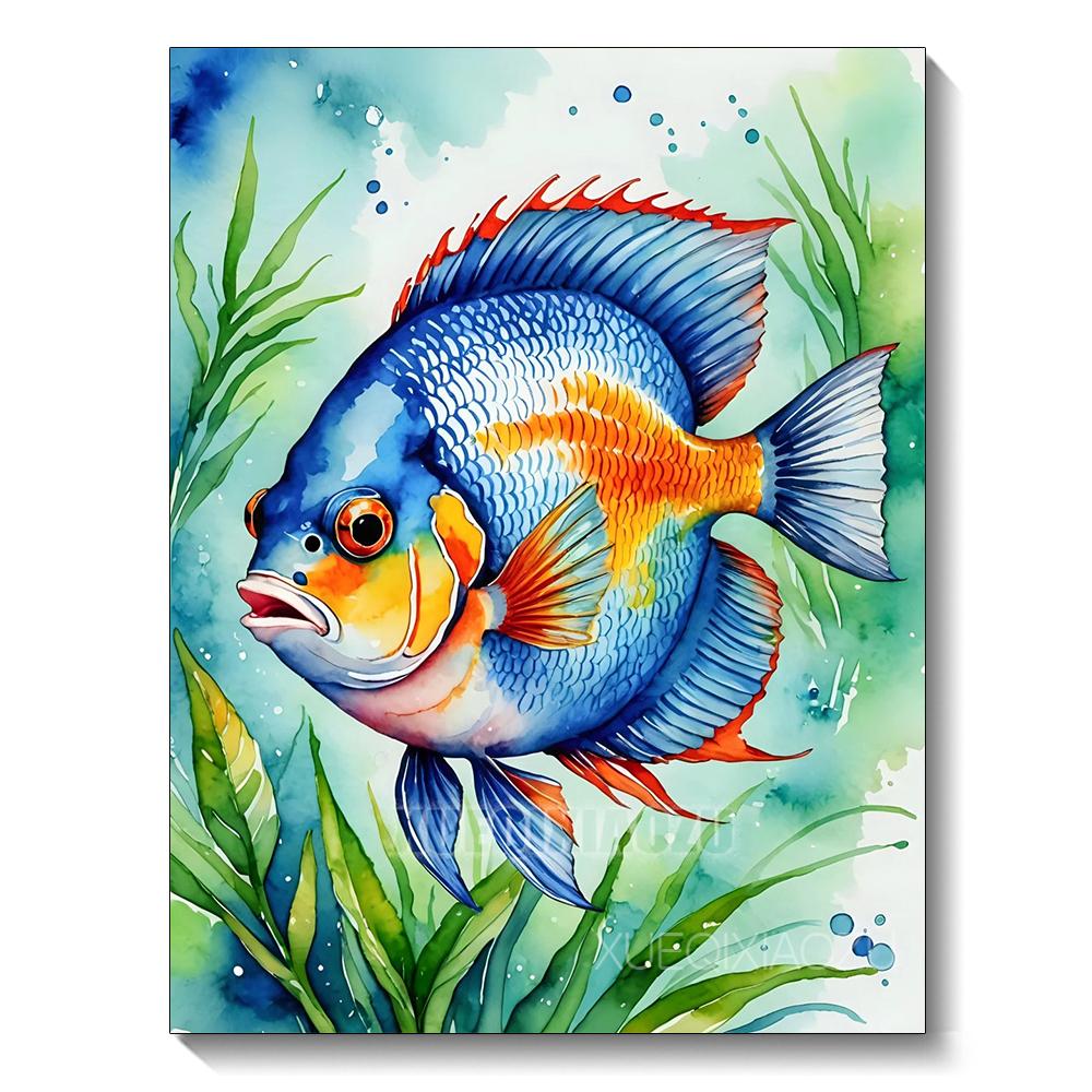 Watercolor Animal Series Diamond Painting Decoration Diy Full Rhinestone Eagle Raccoon Mosaic Cross Stitch Kit Gift