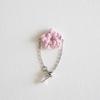 MERRYMOTIVE Pastel flower knit chain ring (Pink)