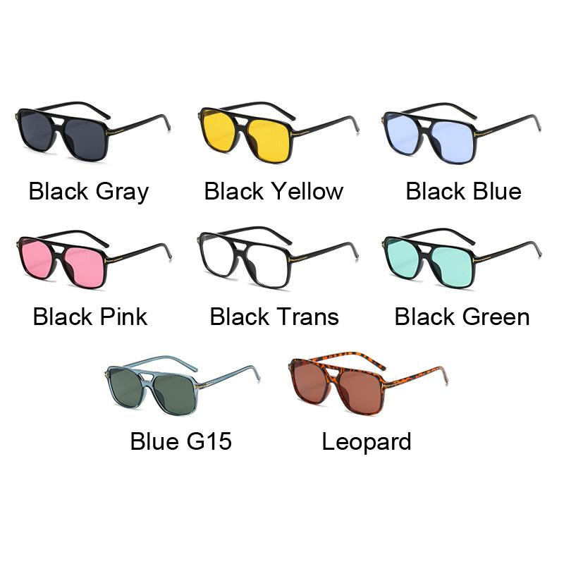 Brand Designer Square Sunglasses Women Fashion Blue Yellow Sun Glasses Female Vintage Retro Big Frame Pink