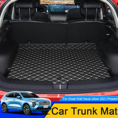 1 pc להגן על מחצלות לתא מטען לרכב לחומה הגדולה Haval Jolion 2021-2025 עמיד למים אנטי מלוכלך מותאם אישית רפידת עור אוטומטית אביזרי רכב