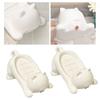 White Drainage Soap Dish Drainage Soap Dish Container Cat Design Toilet Soap Dish Drainage Feature Easy To Clean