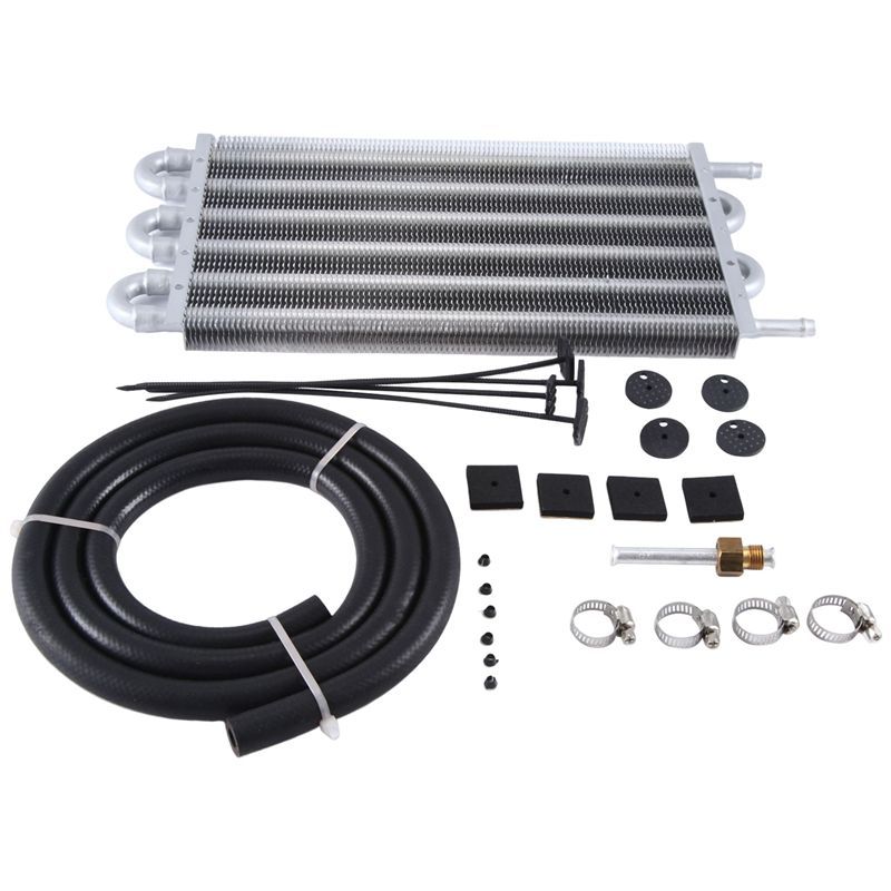 Gearbox Radiator Radiator Condenser Water Tank Transmission Universal Parts Accessories Silver