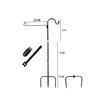 Rust-Proof Outdoor Shepherd Hook: Detachable Iron Craft for Yard and Garden