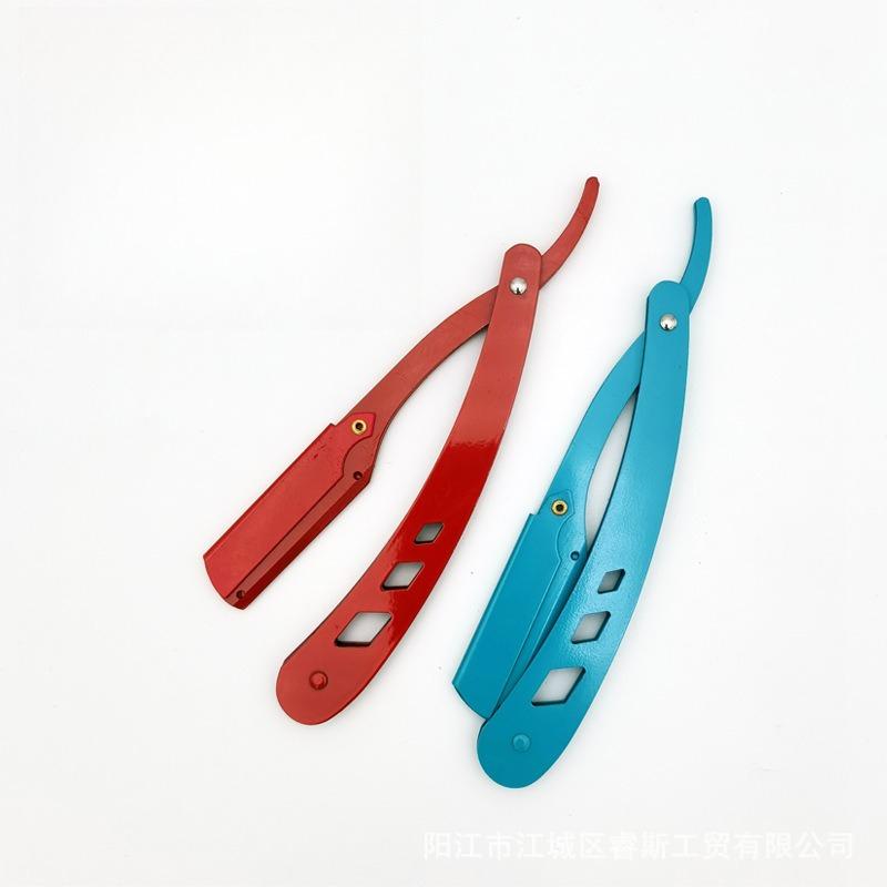 Men Barber Shaving Razors Folding Knife Unisex Hair Removal Tool Eyebrow Knife ( Blades Not Included) Multicolor Makeup Tool
