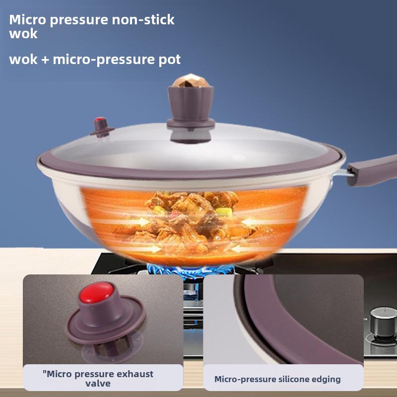 Padella antiaderente Douyin Dual-Tone Titanium Low-Smoke - Compatibile con gas e induzione