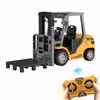 Mini Alloy Forklift 1:64 Remote Control 2.4G RC Cars Model with Lights & Sounds 2 In 1 Transformable Lift Fork & Hook for Kids