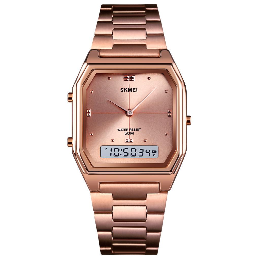 Moment Beauty Men's Watch Multifunctional Sports Waterproof Alarm Clock Electronic Watch Men's Dual Movement Electronic Watch
