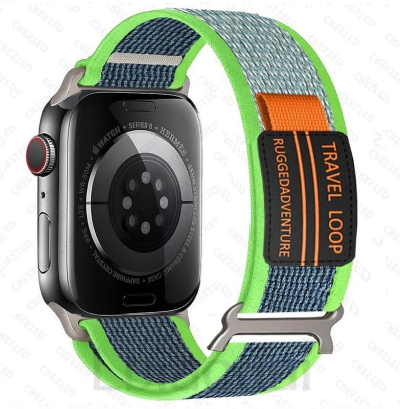 

НОВИЙ Trail loop для ремінців Apple Watch 44 мм Ultra 2 Ремінець 49 мм 45 мм 38/40/41 мм Чорний роз єм iwatch серії 9876543 SE10 42/46 мм S10-46 42 44 45 49mm