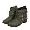 Side Zipper Shoes, Short Boots, New Women's Shoes, Riveted Casual Leather Boots, Women's Shoes
