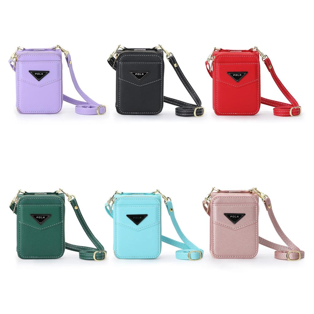 Crossbody Leather Bag Wallet Zipper Purse Case for Samsung Z Flip 6 5 4 Flip3 Neckstrap Shoulder Strap Card Holder Pocket Cover