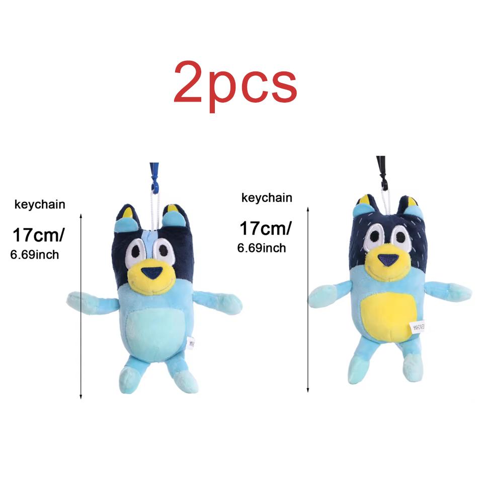 Bluey Family Cartoon Soft Plush Dolls Eyed Bingo Dog Stuffed Plush Pillow Toys Ideal Gift Family Series Parent-Child Plush Toys