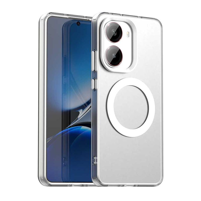 Transparent Case For Xiaomi Poco X7 Pro Case For Poco X7 Pro Magnetic Adsorption Wireless Charge Back Cover For Poco X7 Pro Case