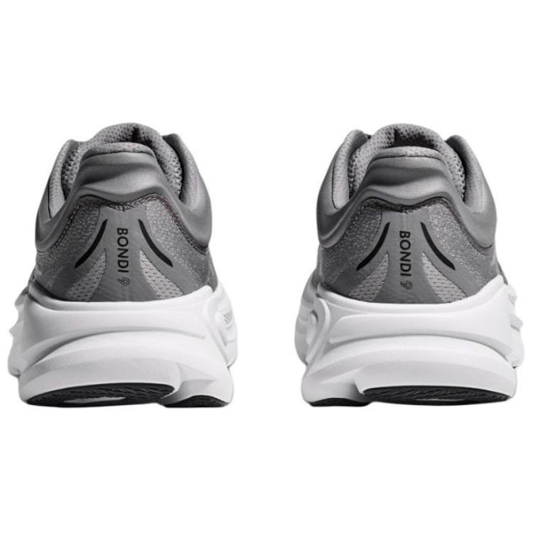 Hoka One One Bondi 9 Versatile Comfortable Slip-Resistant Durable Low-Top Long-Distance Running Shoes Men sneaker Gray 1162013-GCTC