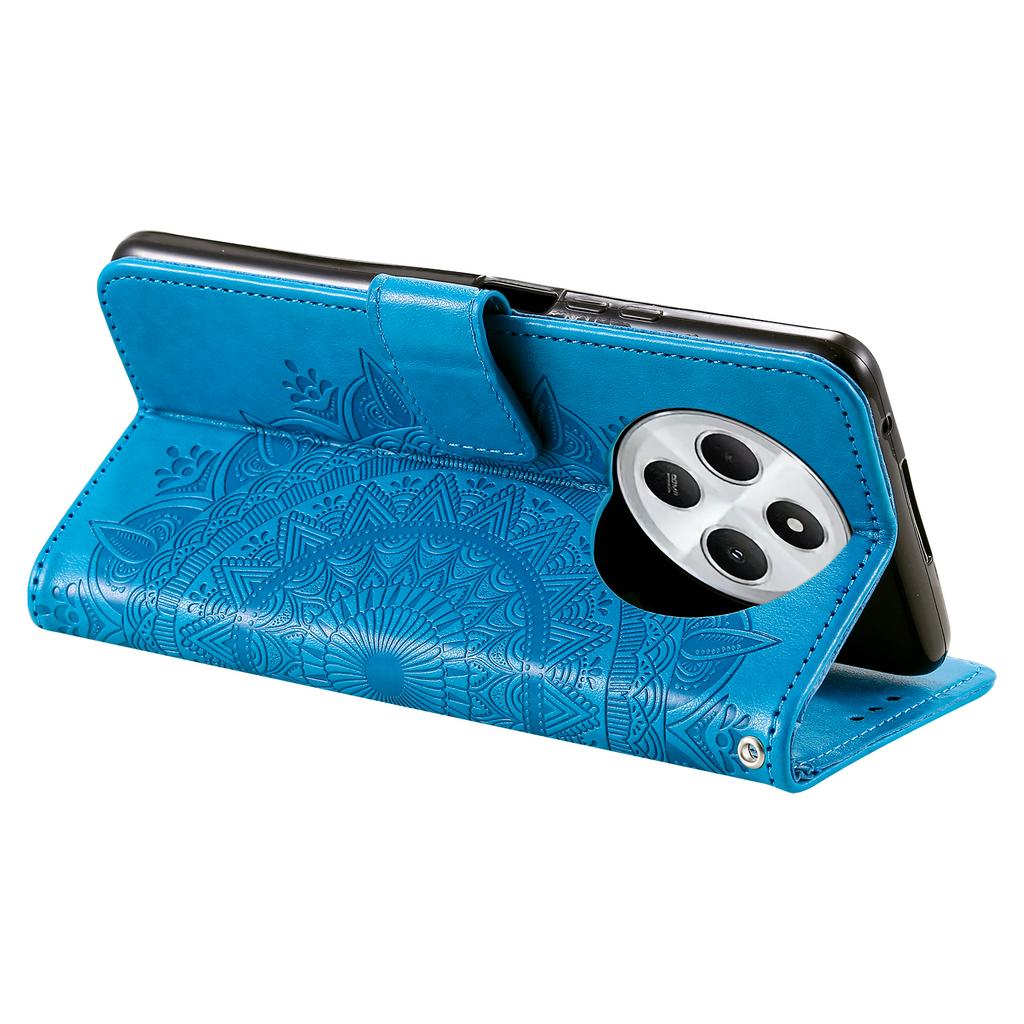 Für Xiaomi Poco C75 4G/Redmi 14R 5G/14C 4G Ständerhülle Geprägtes Totem PU Leder Brieftasche Handyhülle