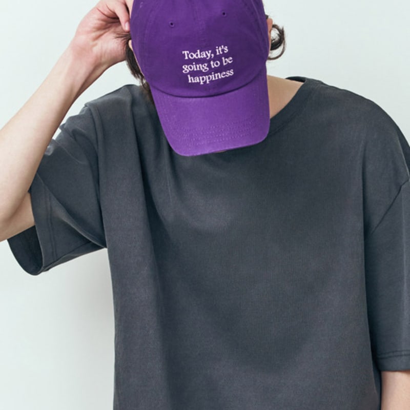 Bananasisters Today Lettering Washed Ball Cap Purple