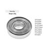Stainless Steel Cake and Biscuit Mold Set: Round Mousse Ring, Dumpling Cutter, Donut Mold for Baking