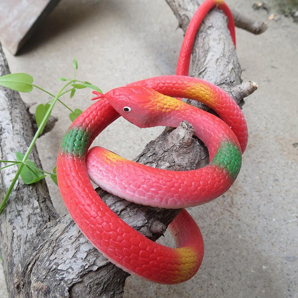 1Pcs Soft Rubber Simulation Toy Snake Tricky Toy Halloween Party Favors Children Birthday Party Favors Halloween Decoration 68CM