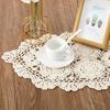 Noi șervețele croșetate vintage ovale, suporturi de masă croșetate manual, decor Shabby Chic pentru evenimente de nuntă