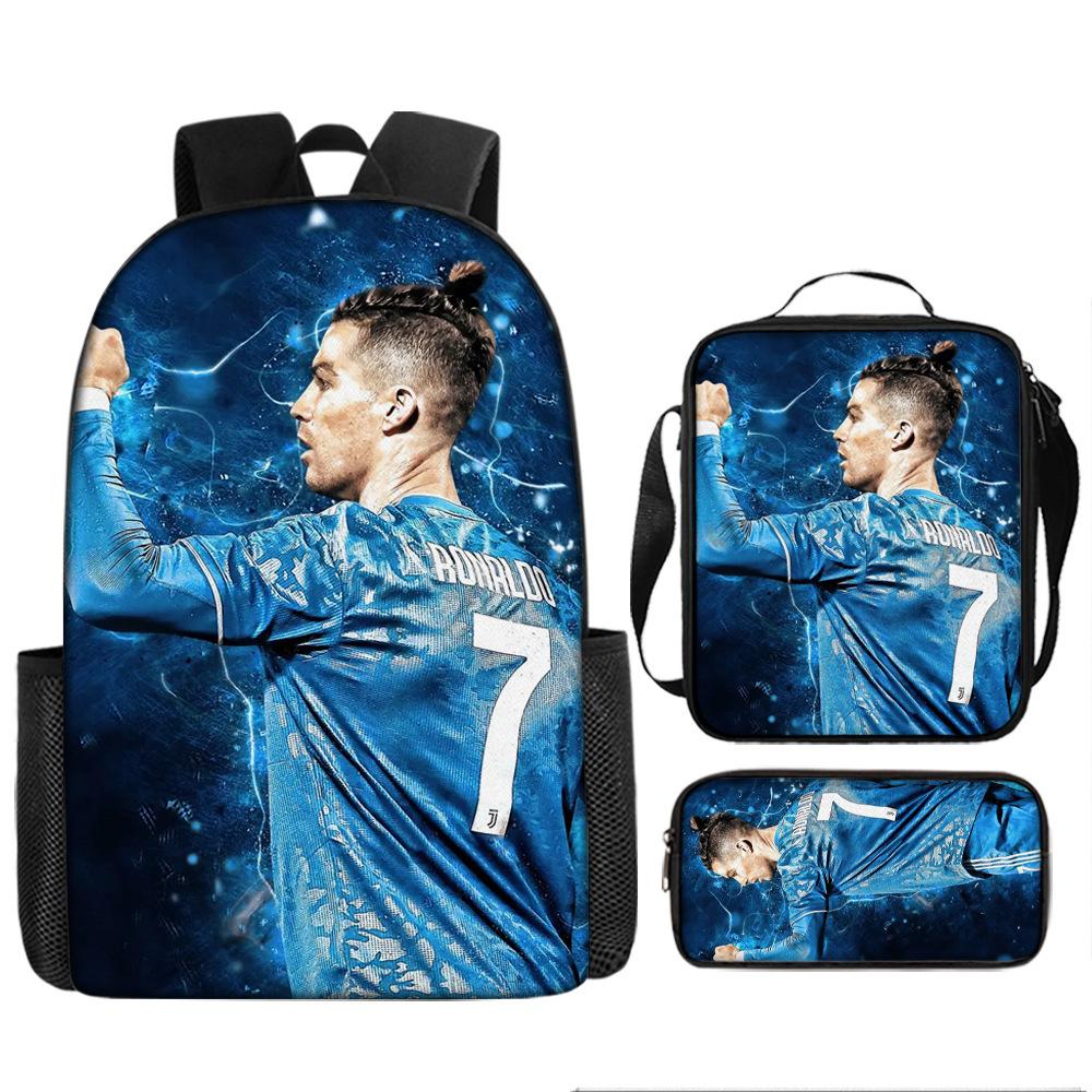 Schulrucksack mit großer Kapazität und Schultergurt; Schüler Drei-teiliges Federmäppchen-Set