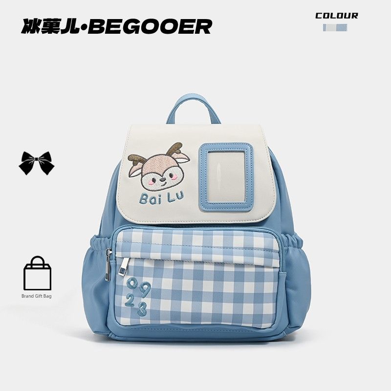 

Begooer Original Wht Support Pain Bag 2025 New Handbag Large Capacity Contrast Color Plaid Backpack Women