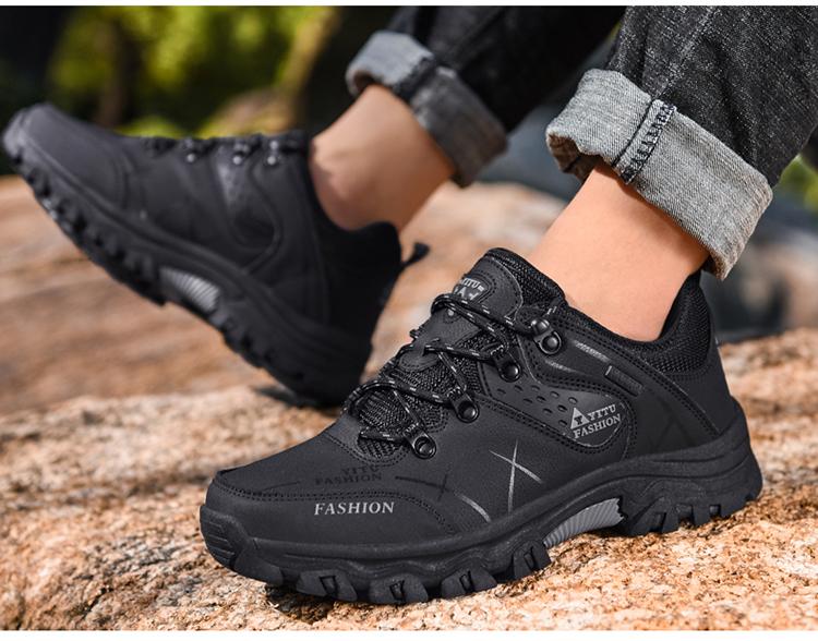 Men's Plus Size Work & Hiking Shoes - Autumn/Winter, Wear-Resistant, Construction & Outdoor Protection.