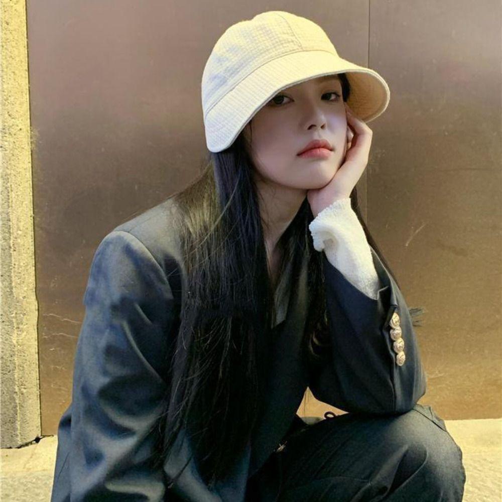 Quick-drying Waffle Bucket Hat Anti-UV Wide Brim Sun Hat Fashion Fisherman Hat  Travel