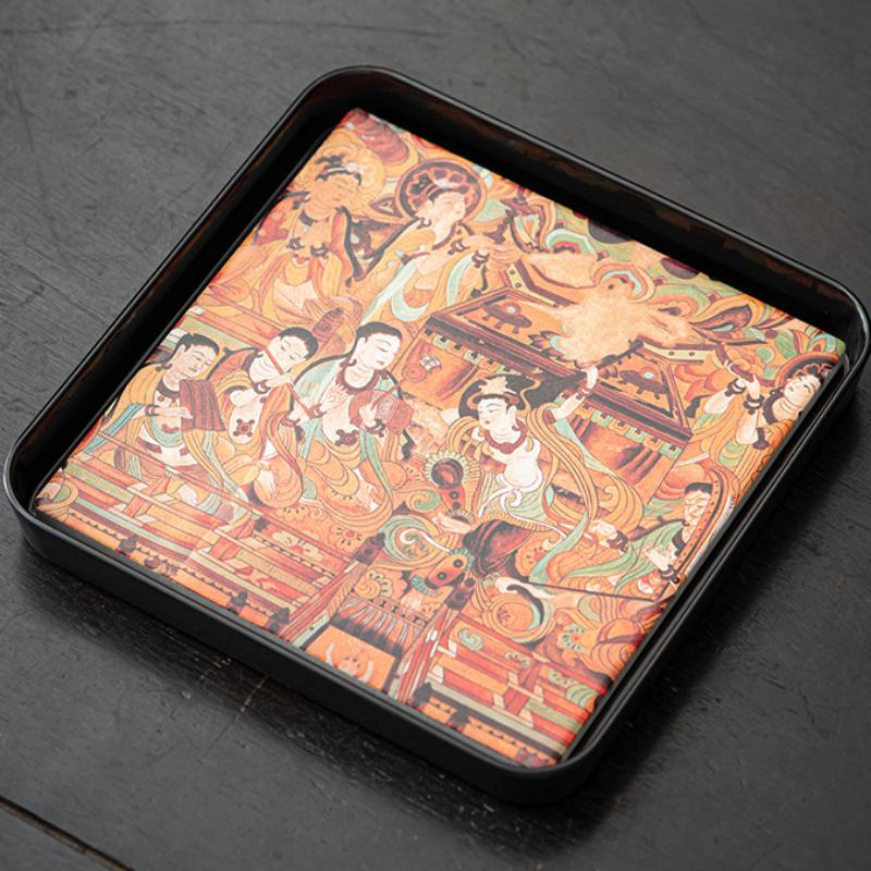Chinese Creative Tea Tray Retro Water Absorption Serving Coffee Trays Gongfu Kung Fu Teacups Holder Household Teaware Tea Table