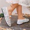 Large size mesh casual fashion flat sandals women's summer new TEUM breathable casual single shoes women
