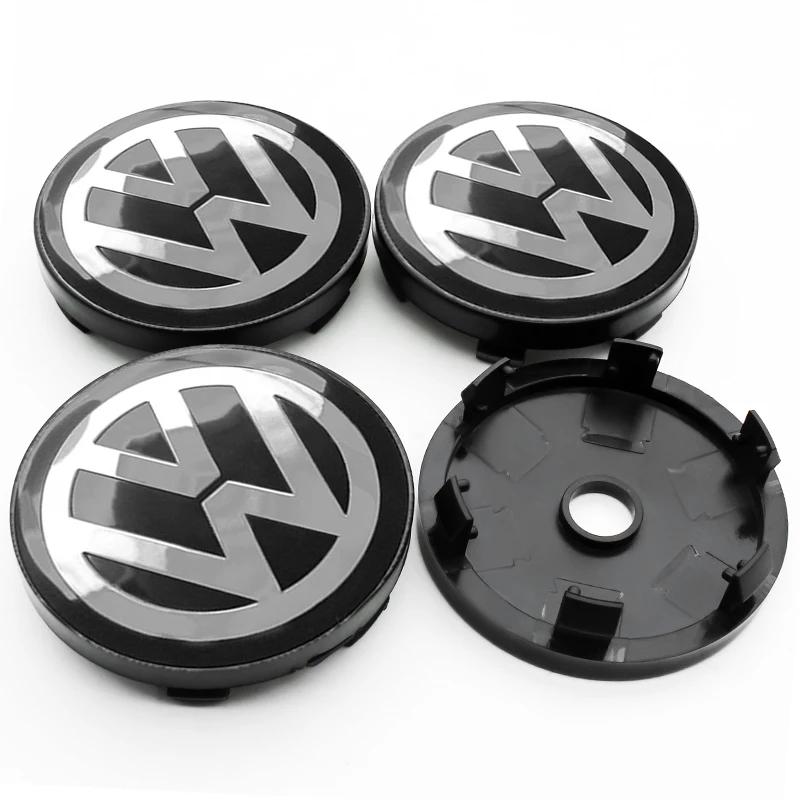 4 ks 56mm 60mm Krytky středů kol auta Znaky Kryty Nálepky Pro Volkswagen VW R Line GTI Touareg Golf 6 7 8 Jetta Passat