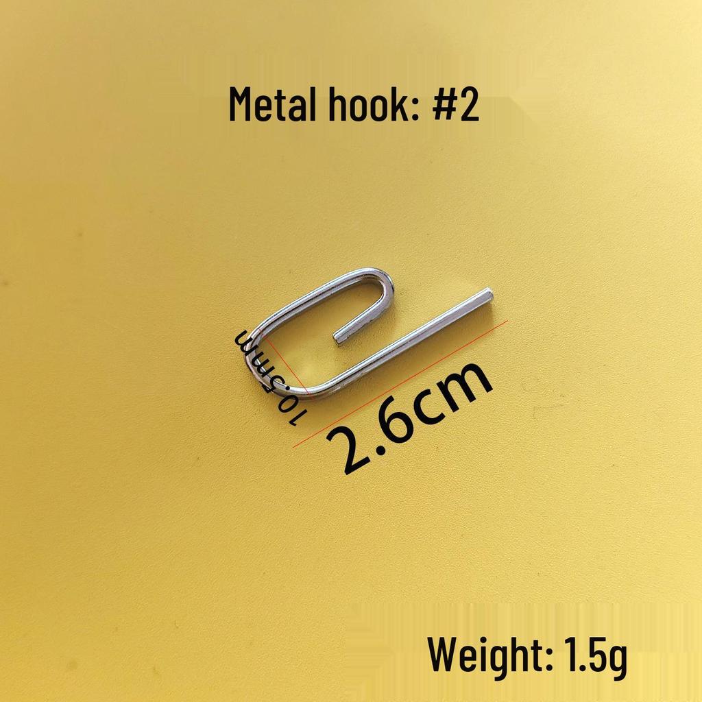 Adjustable Double-Prong Curtain Hooks - Metal & Plastic Serpentine Design